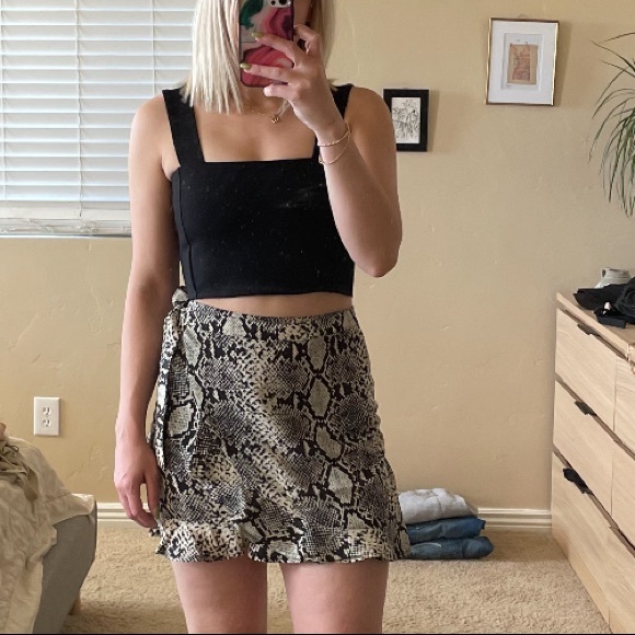 Nasty Gal Snake Skin Mini Wrap Skirt - Picture 7 of 7